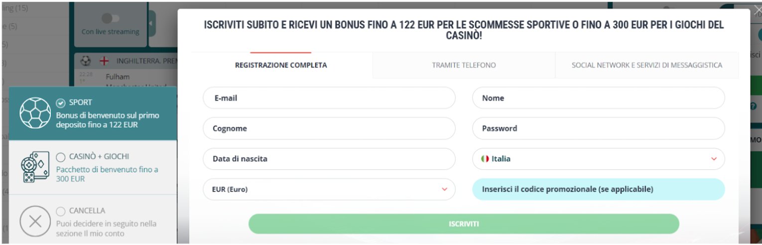 Bonus Di Benvenuto E Promozioni